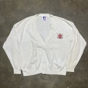 Vintage 90s St. Louis Cardinals White Nutmeg Cotton Cardigan